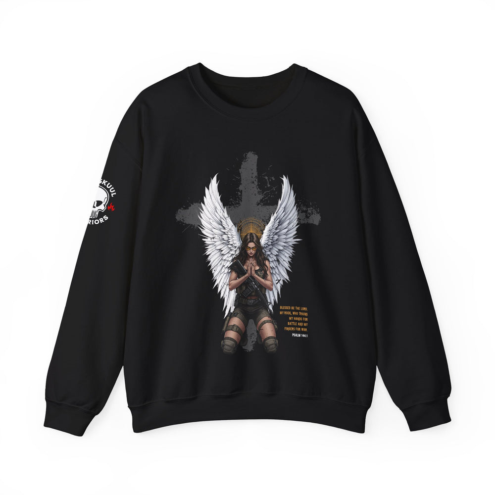 FEMALE ARCHANGEL PSALM 144:1 SWEATSHIRT
