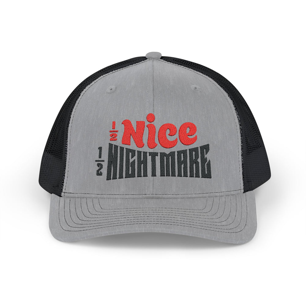 HALF NICE HALF NIGHTMARE TRUCKER HAT