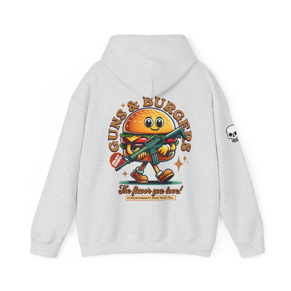 GUNS AND BURGERS VINTAGE HOODIE