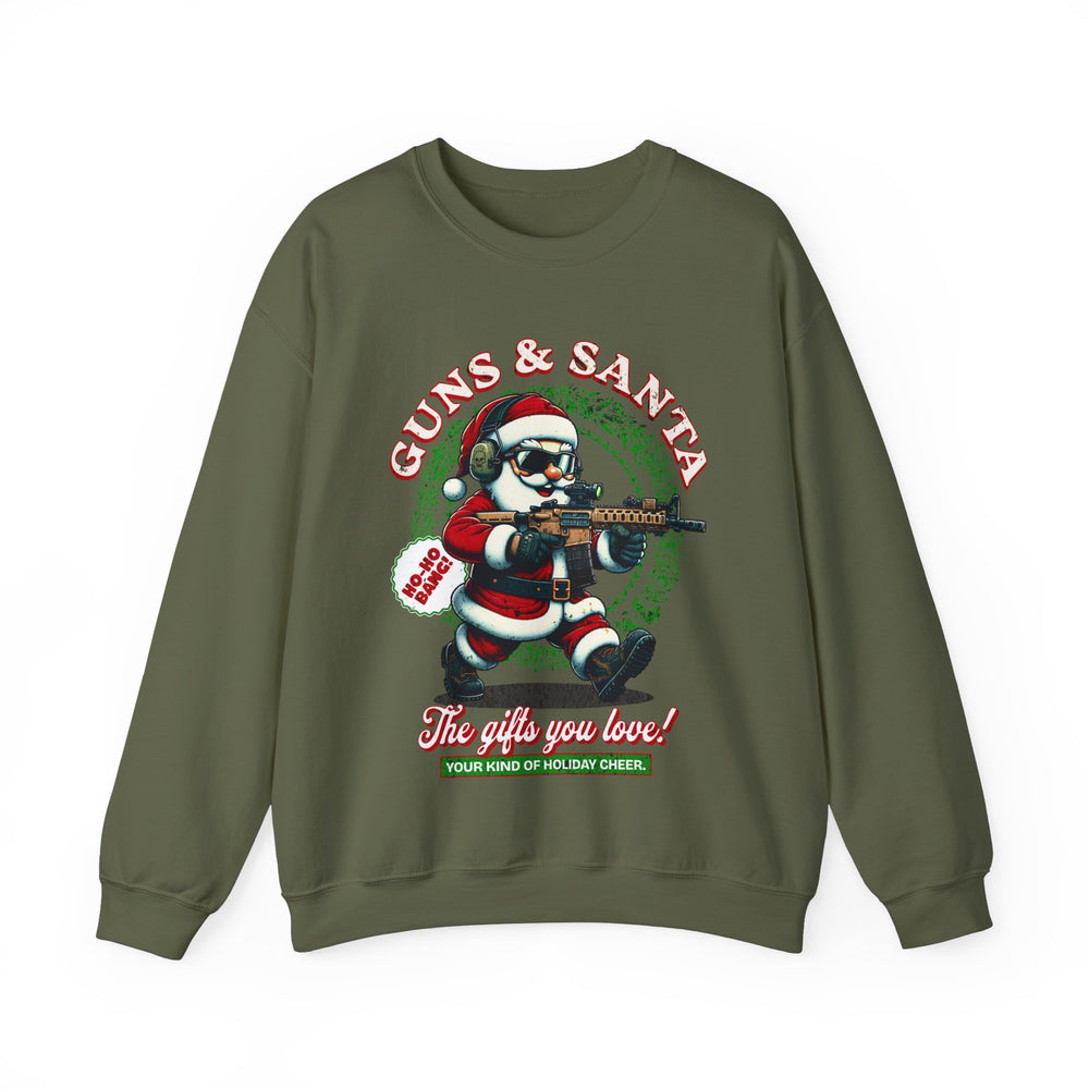 GUNS AND SANTA SWEATSHIRT