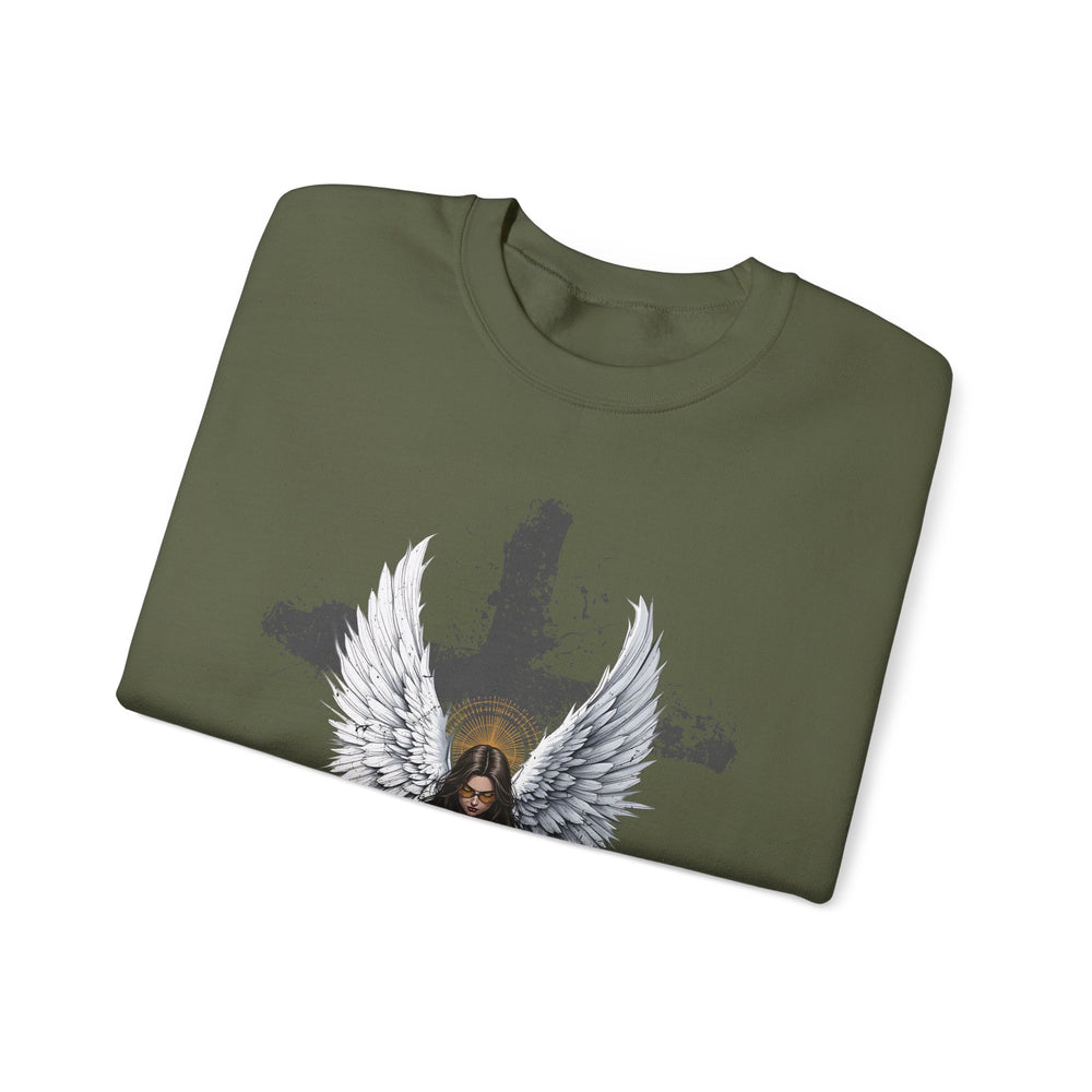 FEMALE ARCHANGEL PSALM 144:1 SWEATSHIRT