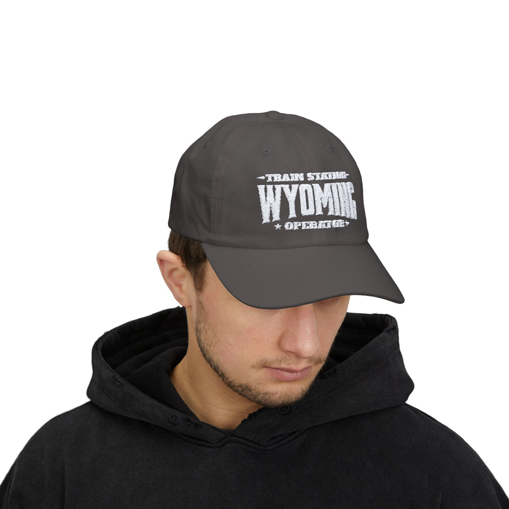 TRAIN STATION WYOMING DAD CAP