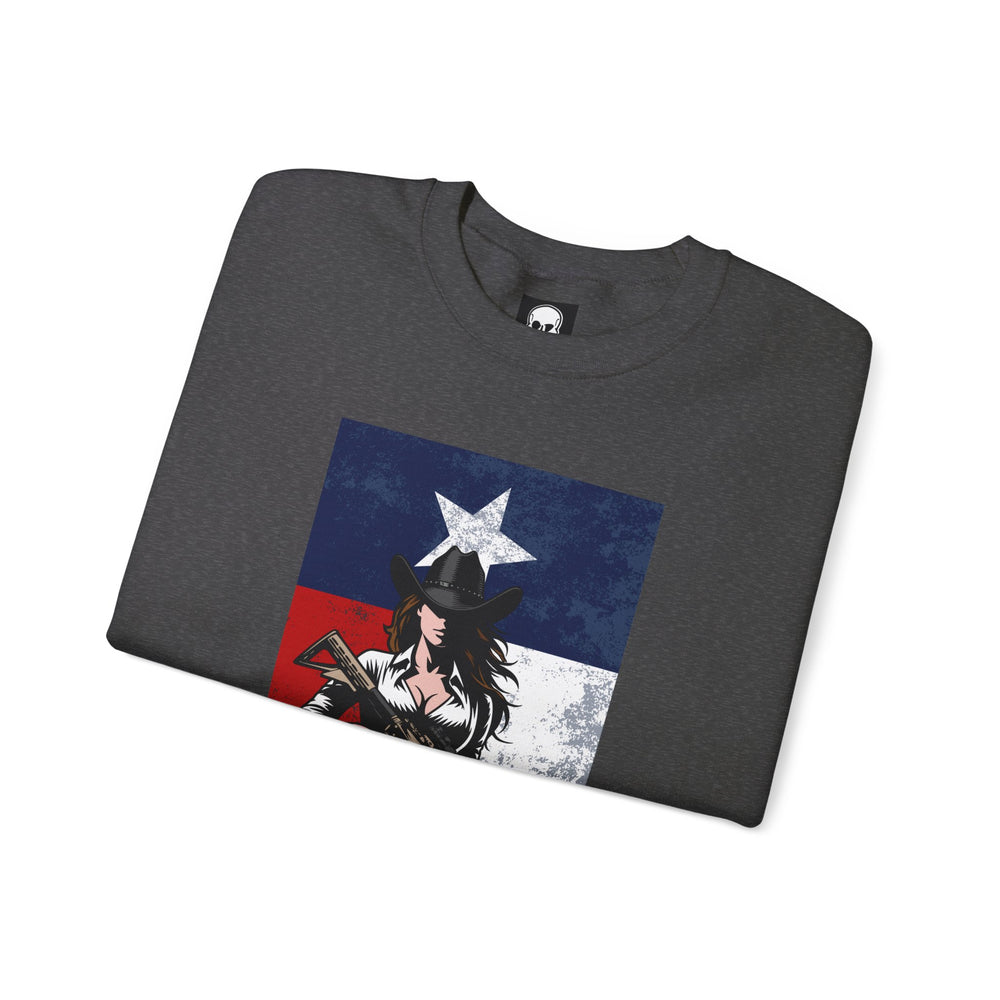 COWGIRL TEXAS FLAG SWEATSHIRT