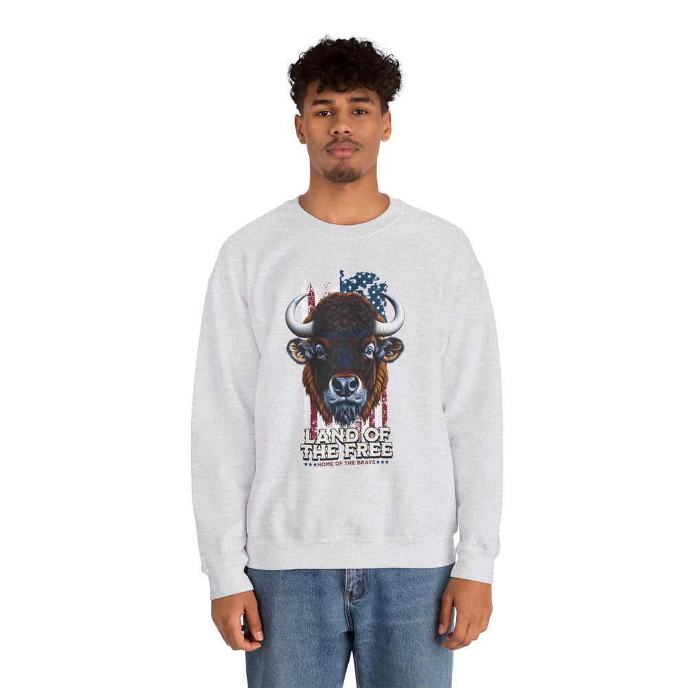 LAND OF THE FREE BISON SWEATSHIRT