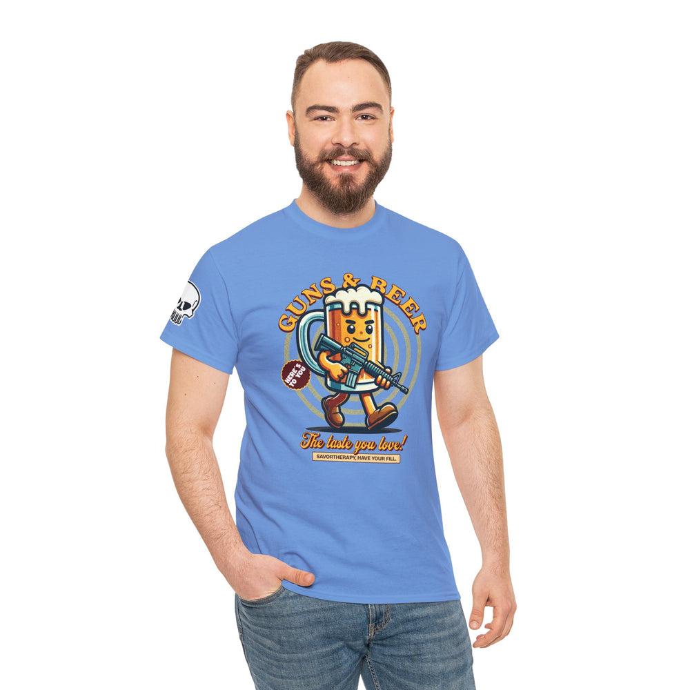 GUNS AND BEER VINTAGE T SHIRT