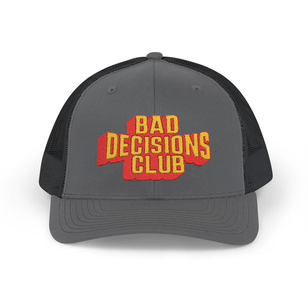 BAD DECISIONS CLUB SNAP TRUCKER HAT