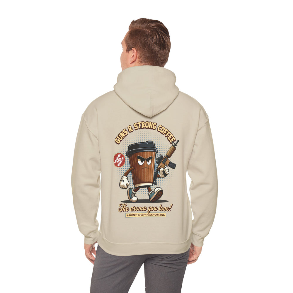 GUNS AND STRONG COFFEE HOODIE