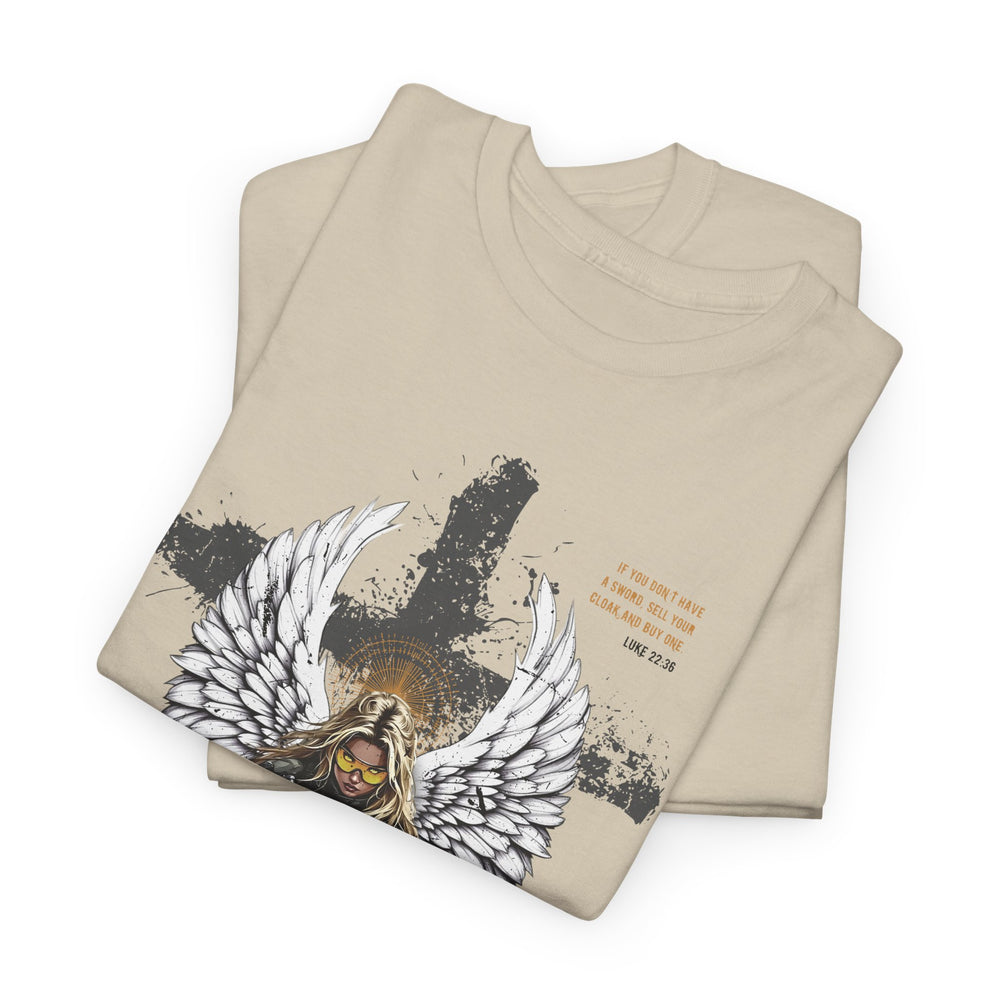 FEMALE ARCHANGEL LUKE 22:36 T SHIRT