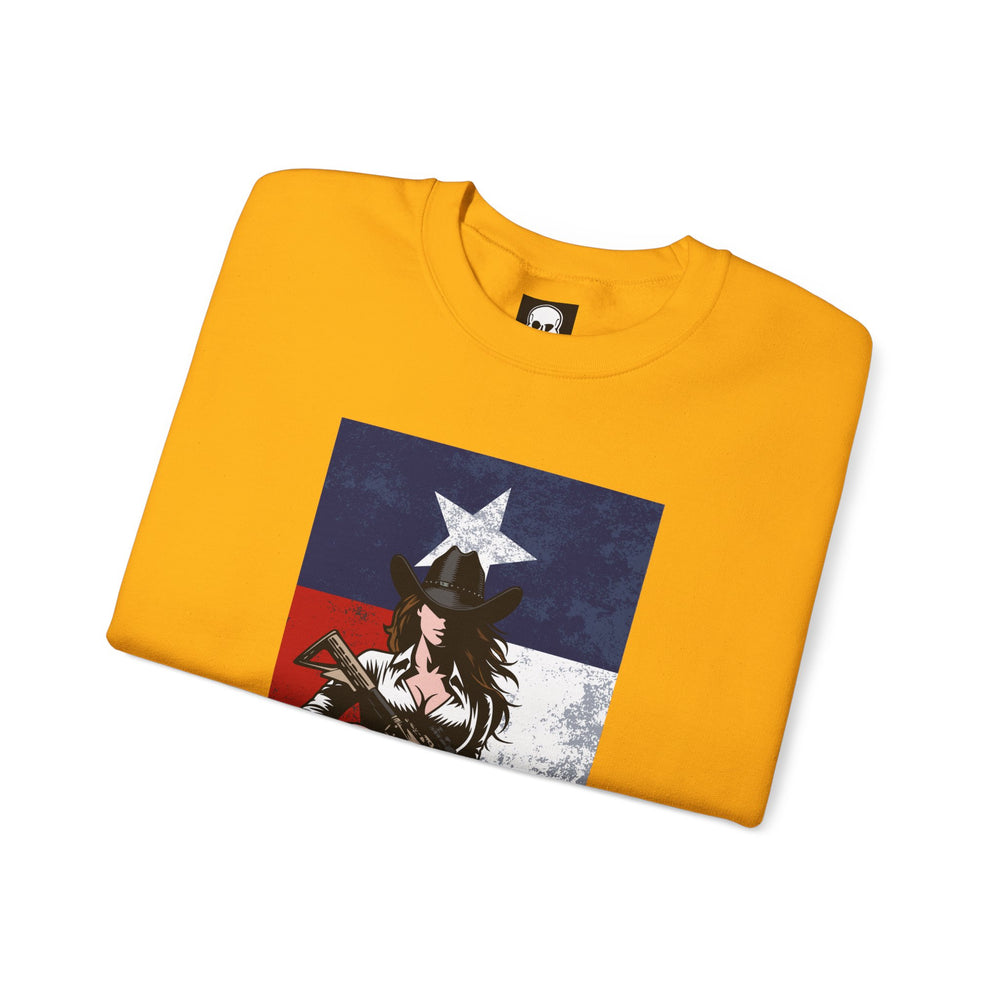 COWGIRL TEXAS FLAG SWEATSHIRT