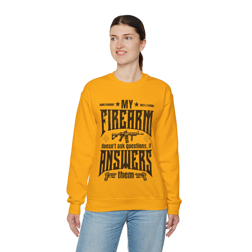 QUESTIONS ANSWERED SWEATSHIRT