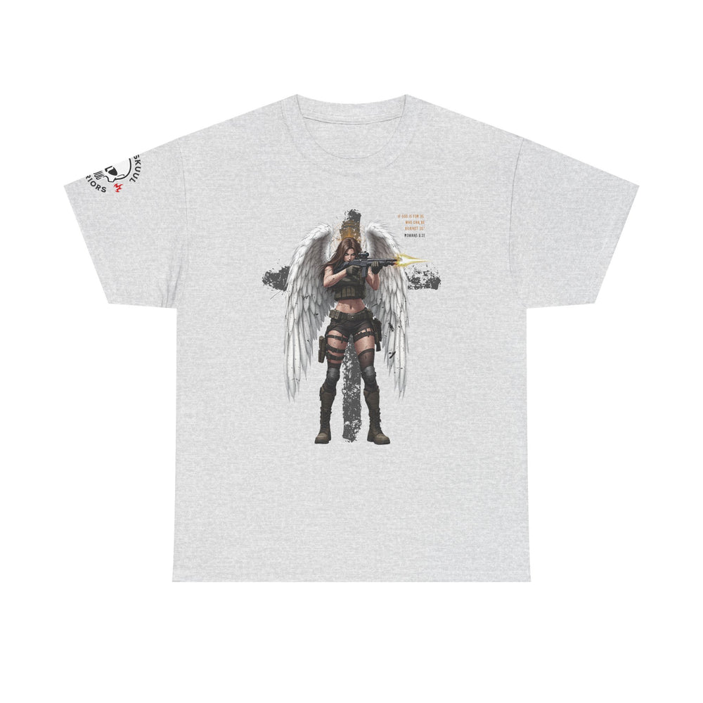 FEMALE ARCHANGEL ROMANS 8:31 T SHIRT