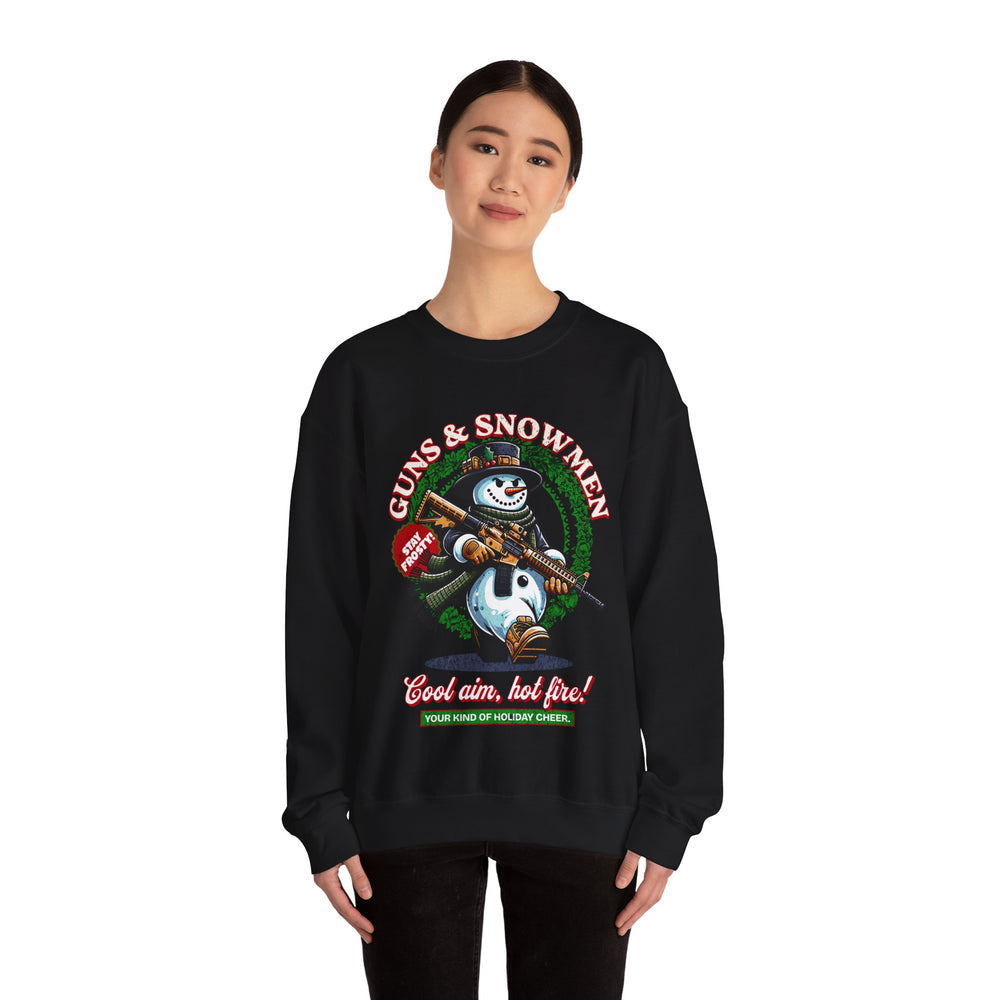 GUNS AND SNOWMEN XMAS SWEATSHIRT