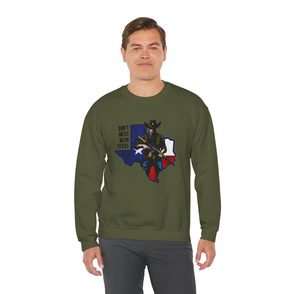 COWBOY DON'T MESS WITH TEXAS SWEATSHIRT