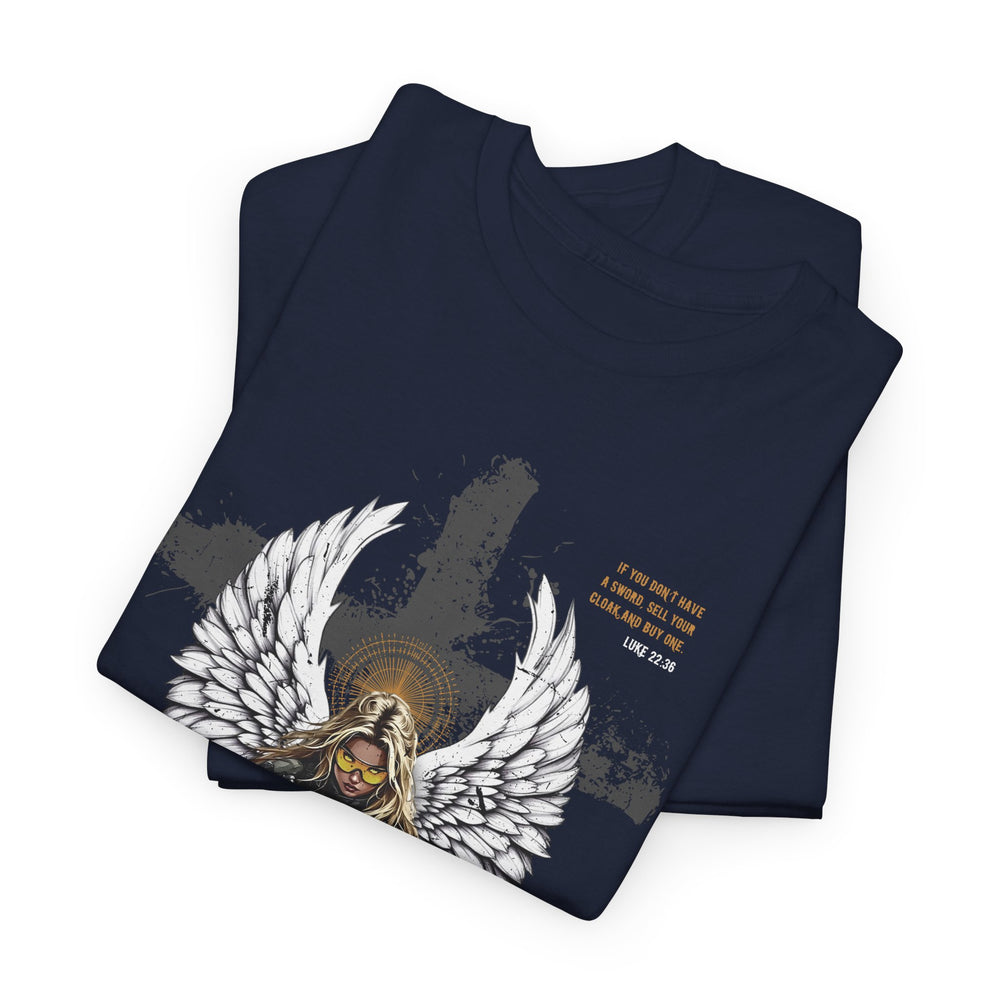 FEMALE ARCHANGEL LUKE 22:36 T SHIRT
