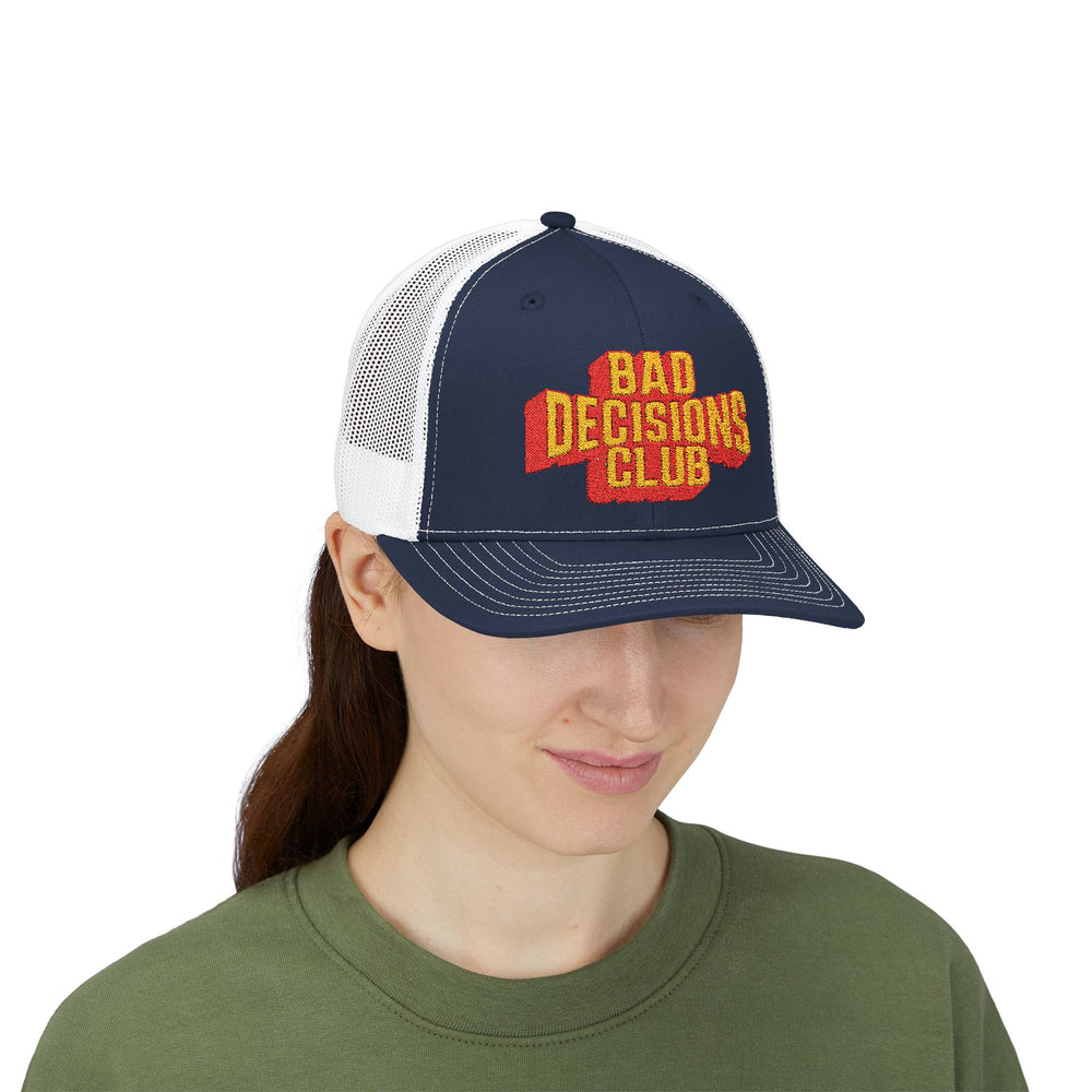 BAD DECISIONS CLUB SNAP TRUCKER HAT