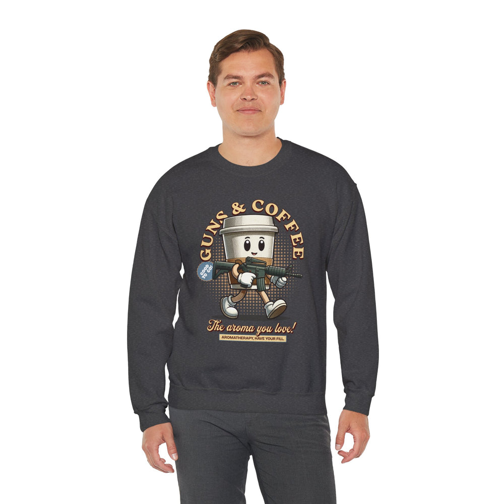 GUNS AND COFFEE VINTAGE SWEATSHIRT