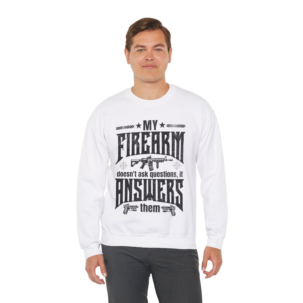 QUESTIONS ANSWERED SWEATSHIRT