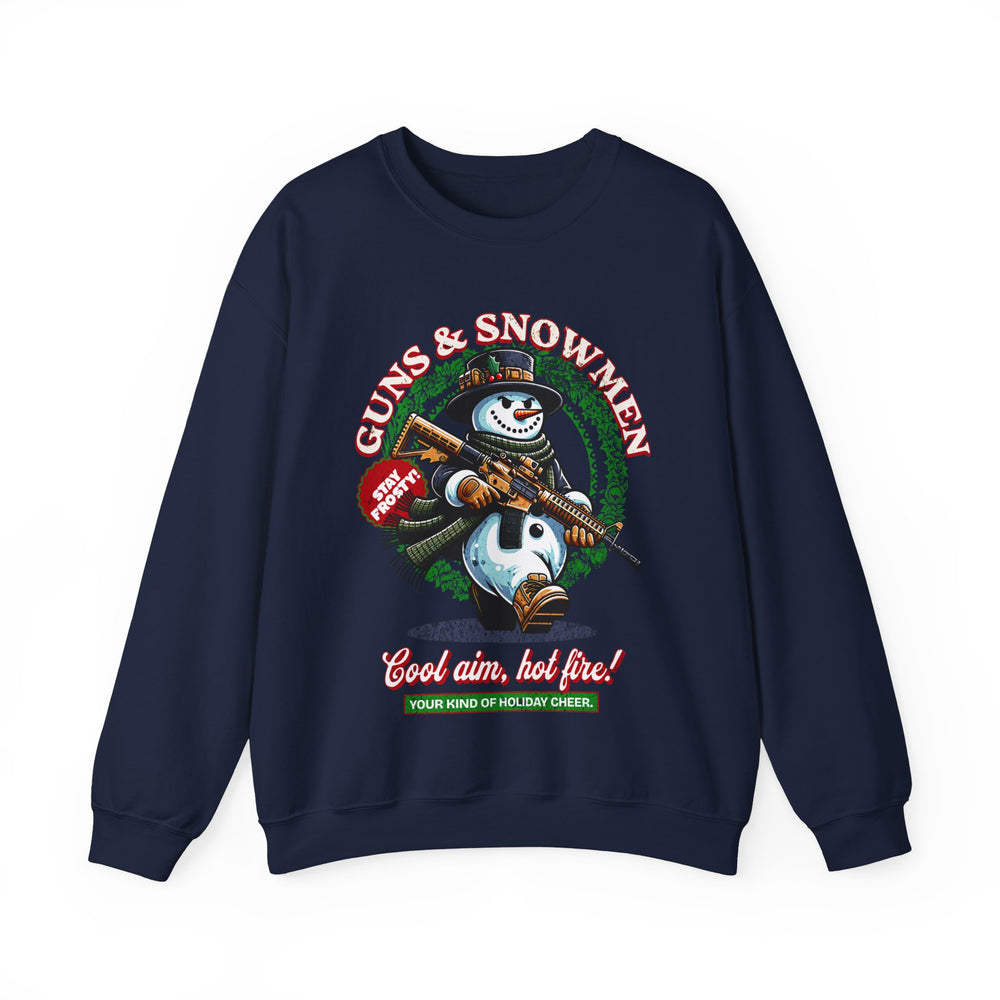 GUNS AND SNOWMEN XMAS SWEATSHIRT