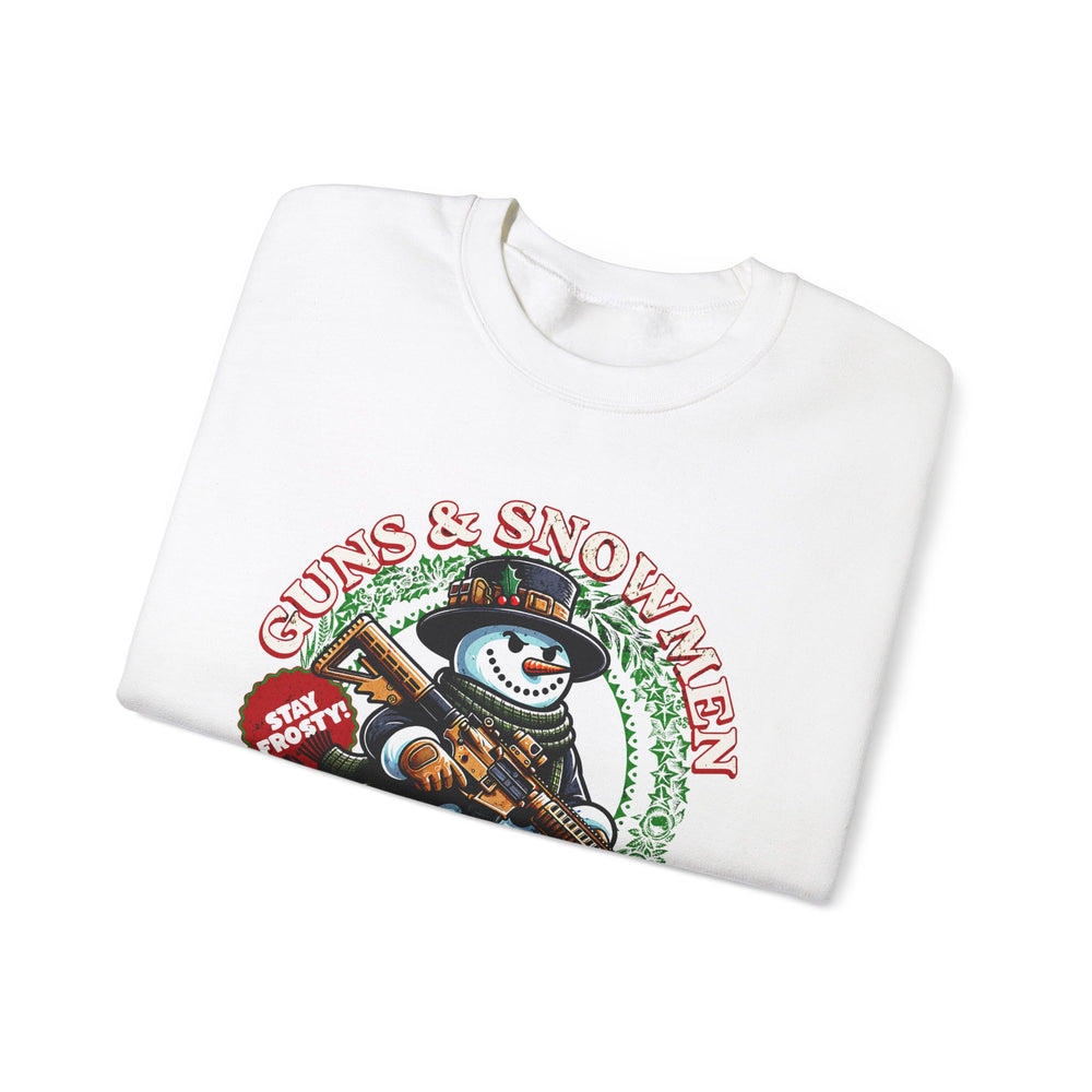 GUNS AND SNOWMEN XMAS SWEATSHIRT