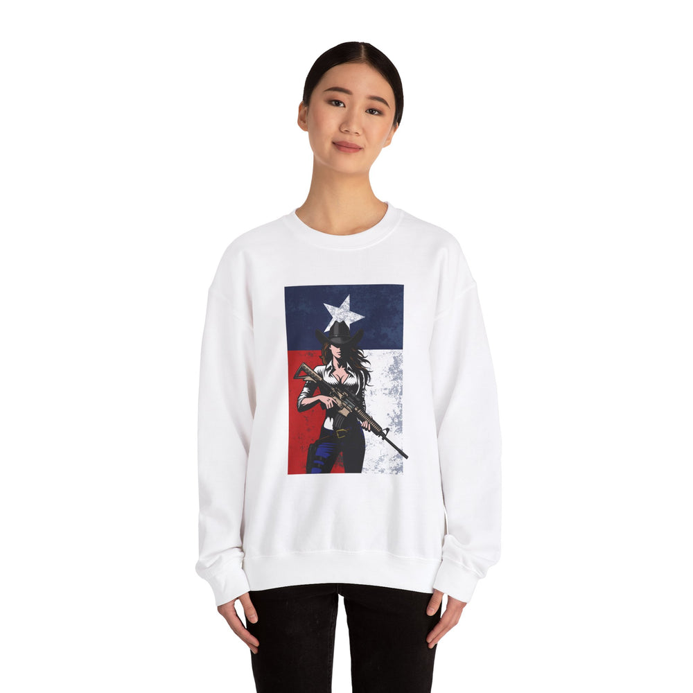 COWGIRL TEXAS FLAG SWEATSHIRT