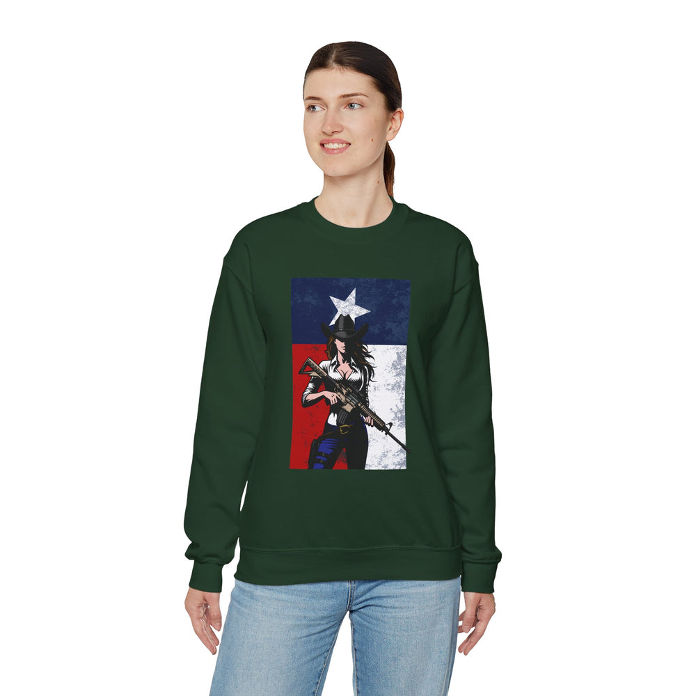 COWGIRL TEXAS FLAG SWEATSHIRT