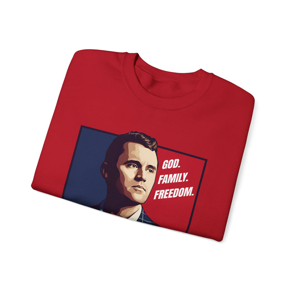 GOD. FAMILY. FREEDOM CHARLIE KIRK SWEATSHIRT