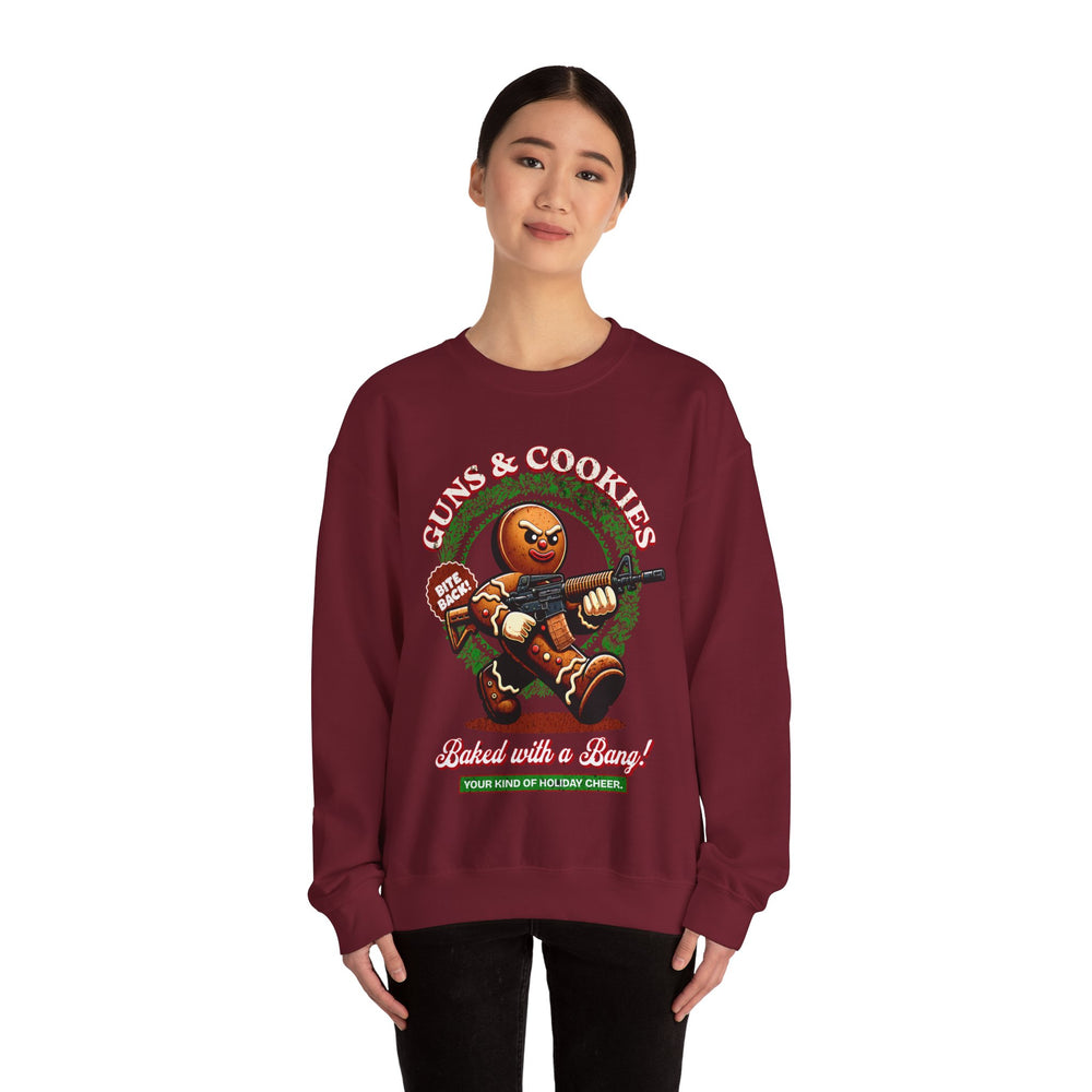 GUNS AND COOKIES XMAS SWEATSHIRT