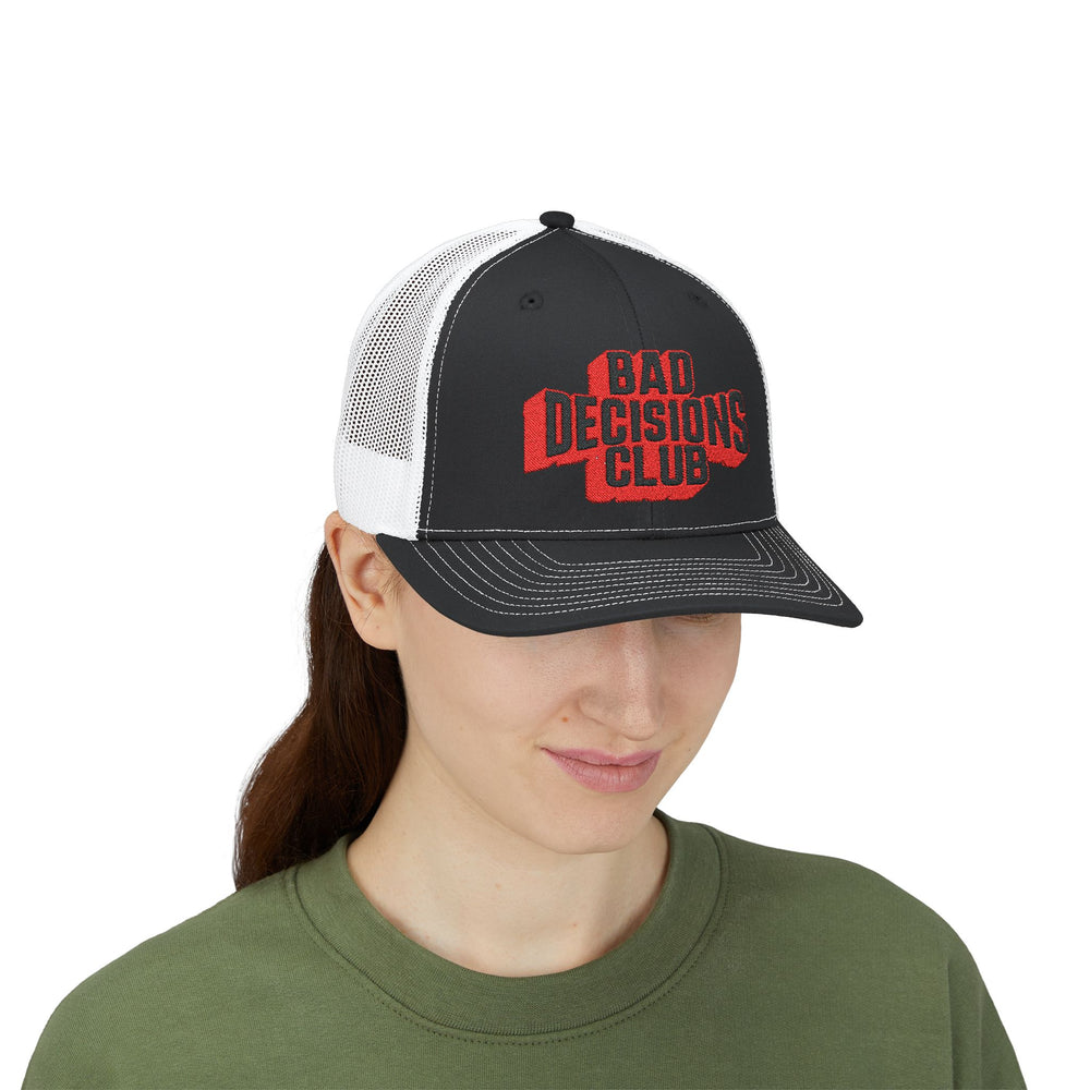 BAD DECISIONS CLUB SNAP TRUCKER HAT