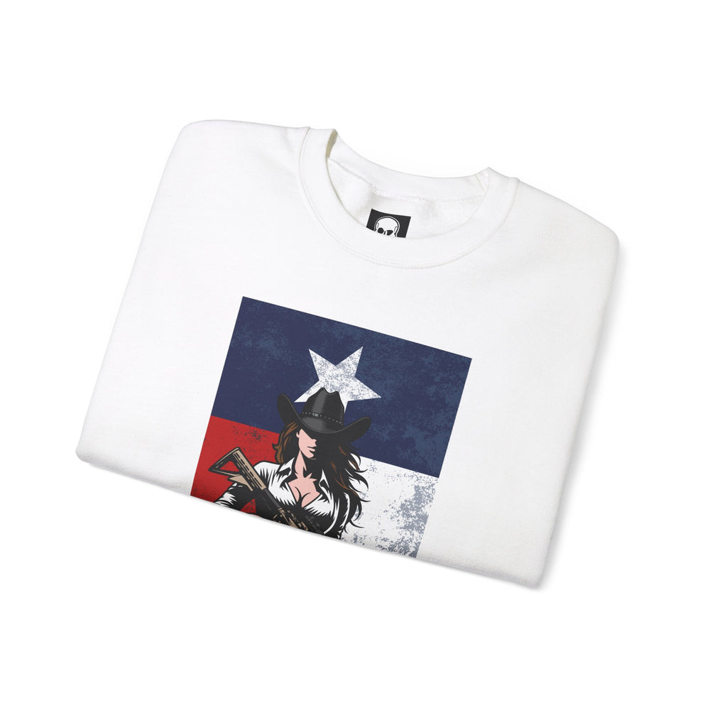 COWGIRL TEXAS FLAG SWEATSHIRT