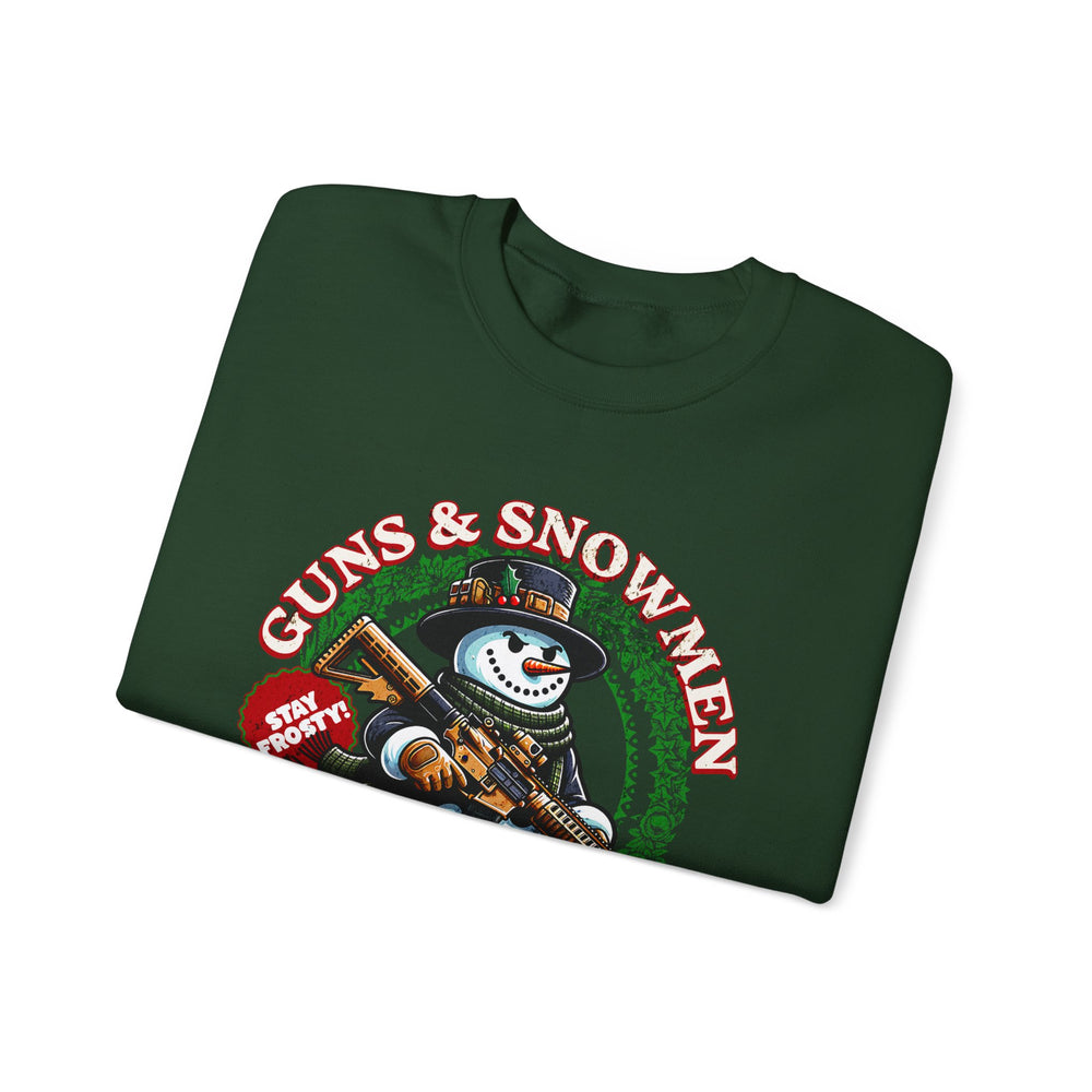 GUNS AND SNOWMEN XMAS SWEATSHIRT