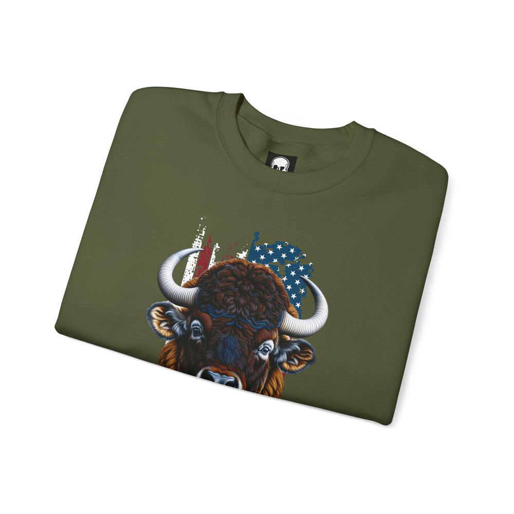 LAND OF THE FREE BISON SWEATSHIRT