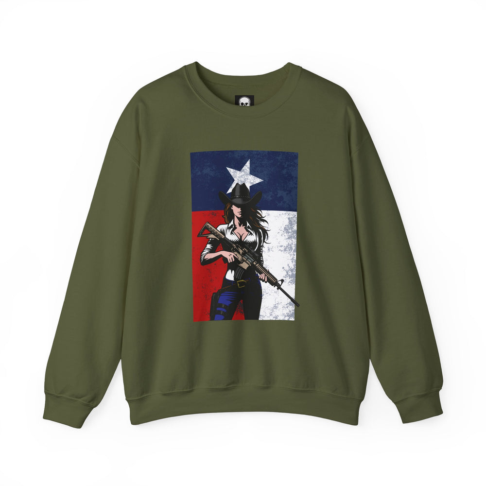 COWGIRL TEXAS FLAG SWEATSHIRT