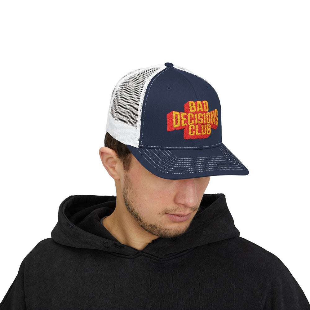 BAD DECISIONS CLUB SNAP TRUCKER HAT