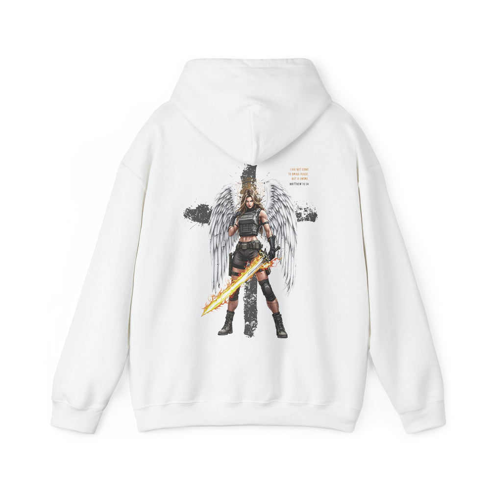 FEMALE ARCHANGEL MATTHEW 10:34 HOODIE