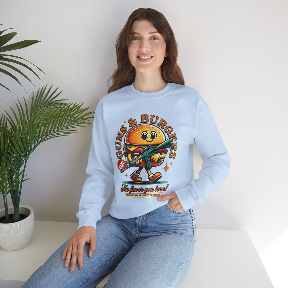 GUNS AND BURGERS VINTAGE SWEATSHIRT