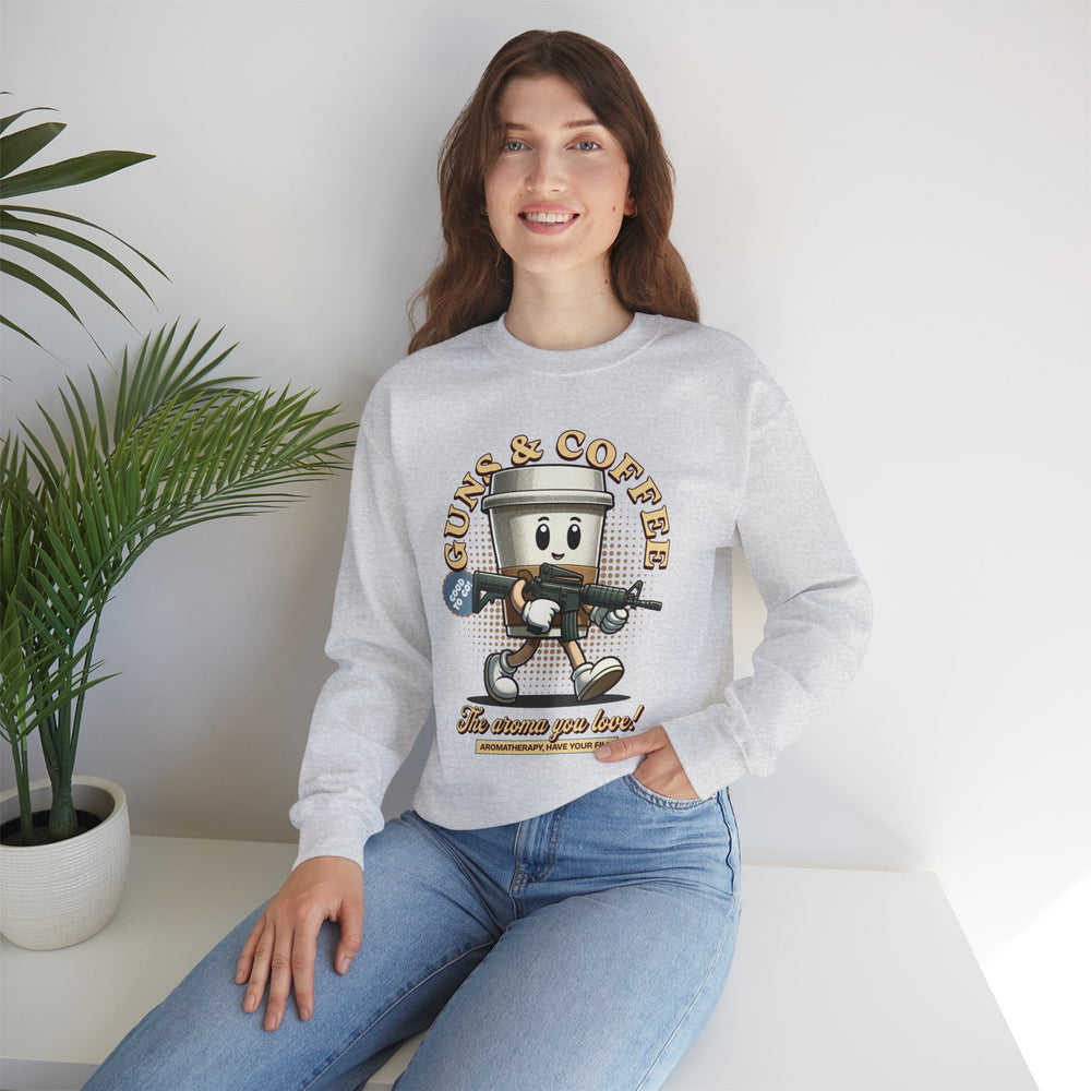 GUNS AND COFFEE VINTAGE SWEATSHIRT