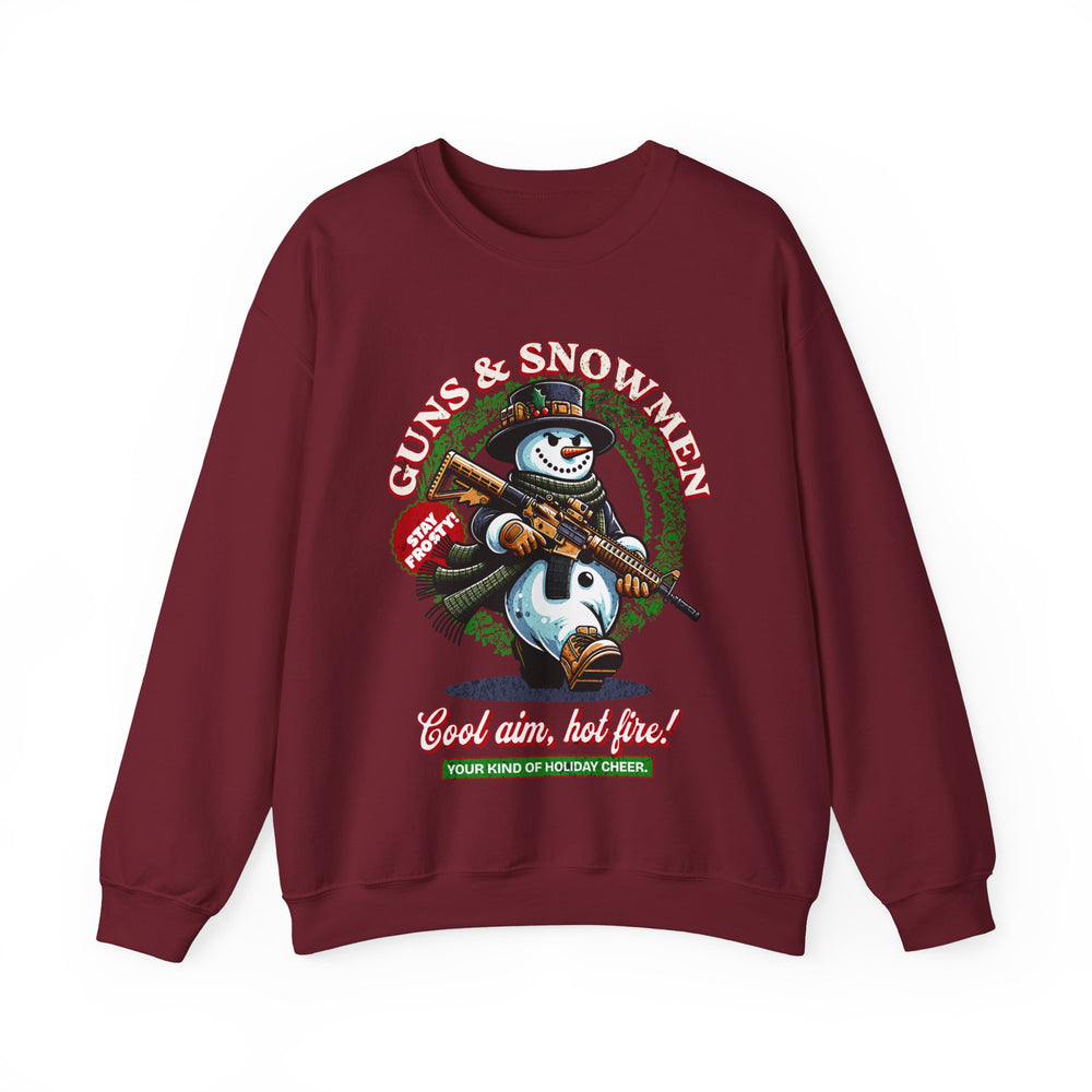 GUNS AND SNOWMEN XMAS SWEATSHIRT