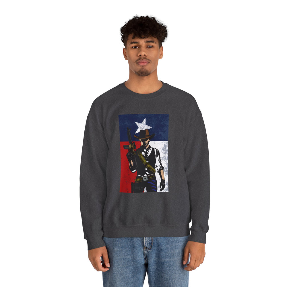 COWBOY TEXAS FLAG SWEATSHIRT