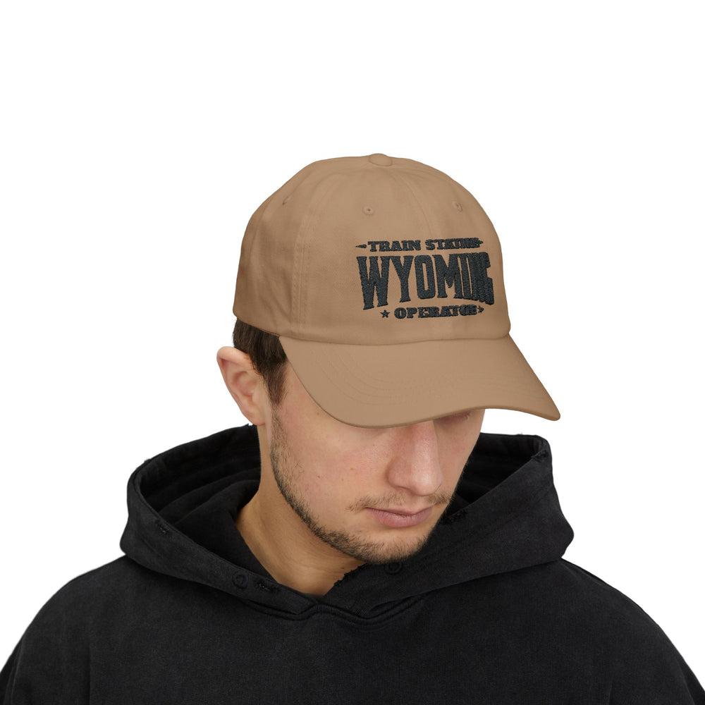 TRAIN STATION WYOMING DAD CAP