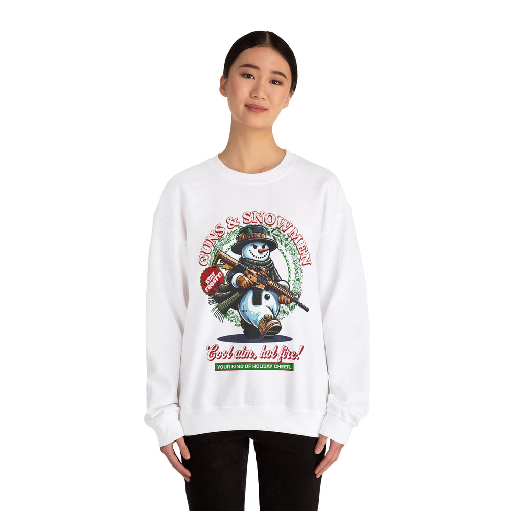 GUNS AND SNOWMEN XMAS SWEATSHIRT