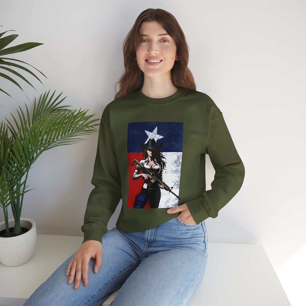 COWGIRL TEXAS FLAG SWEATSHIRT