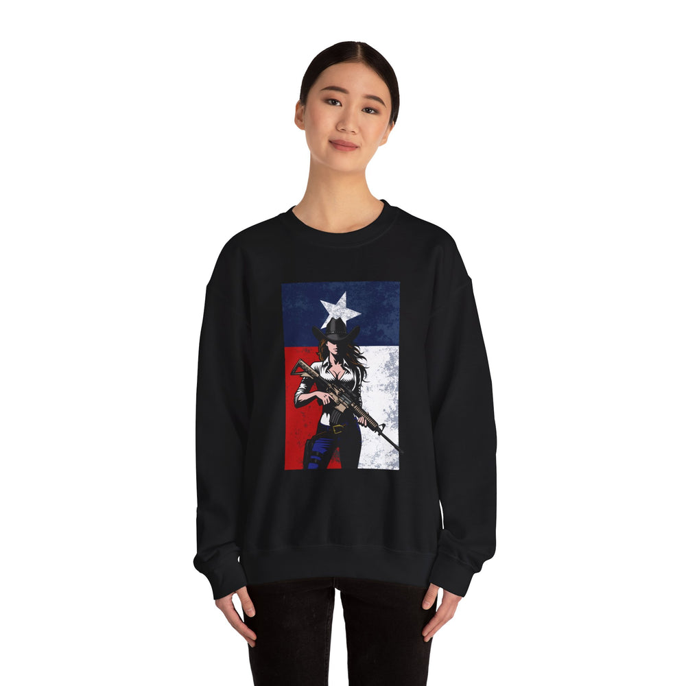 COWGIRL TEXAS FLAG SWEATSHIRT