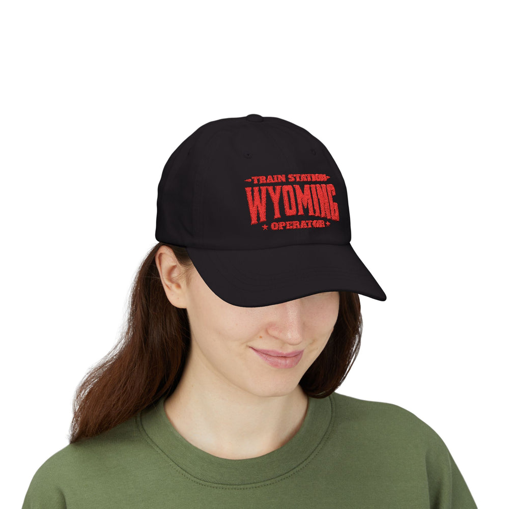 TRAIN STATION WYOMING DAD CAP