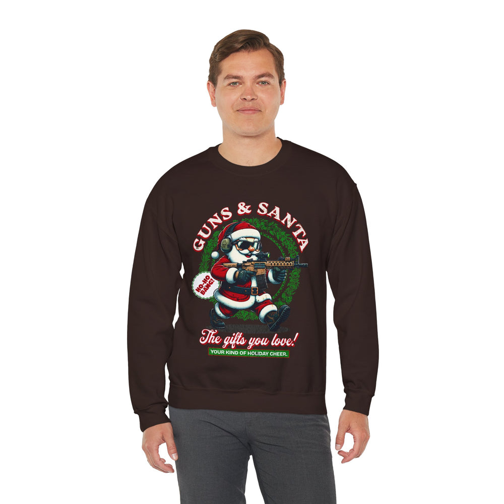 GUNS AND SANTA SWEATSHIRT