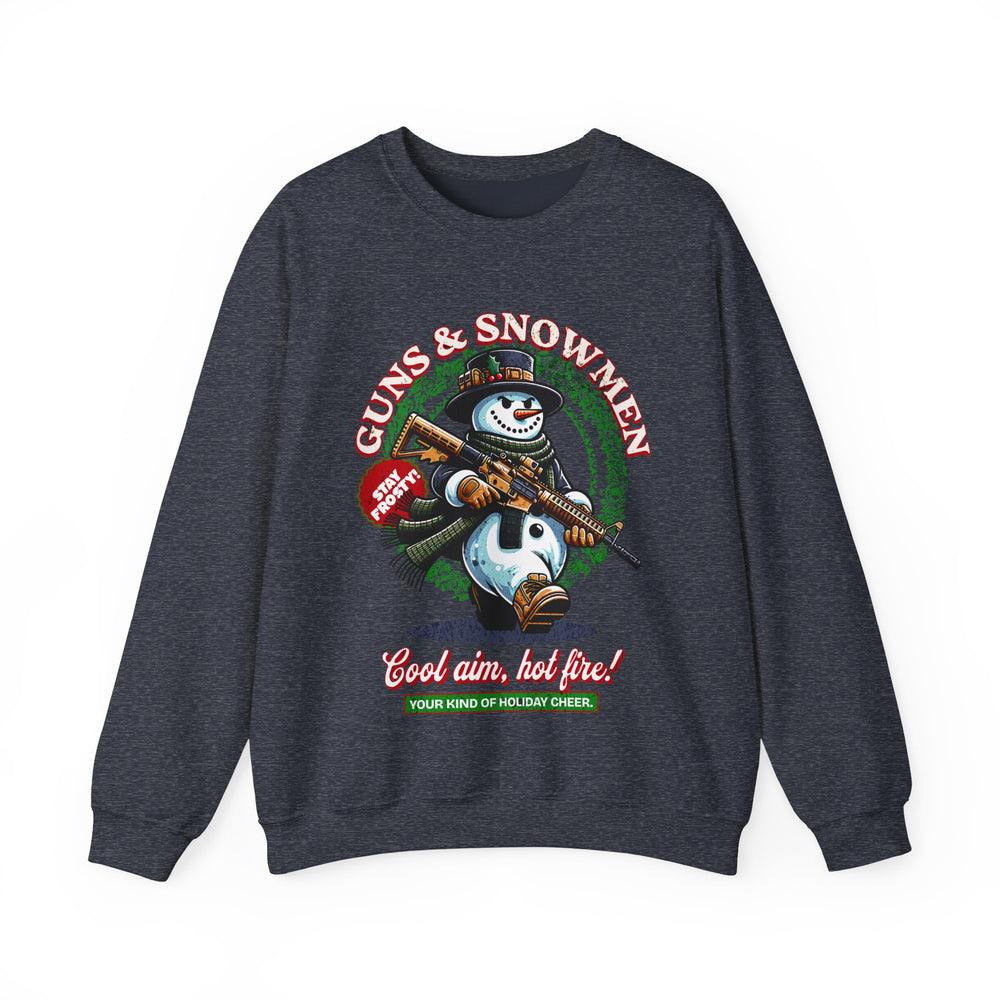 GUNS AND SNOWMEN XMAS SWEATSHIRT