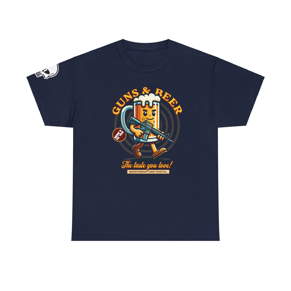 GUNS AND BEER VINTAGE T SHIRT