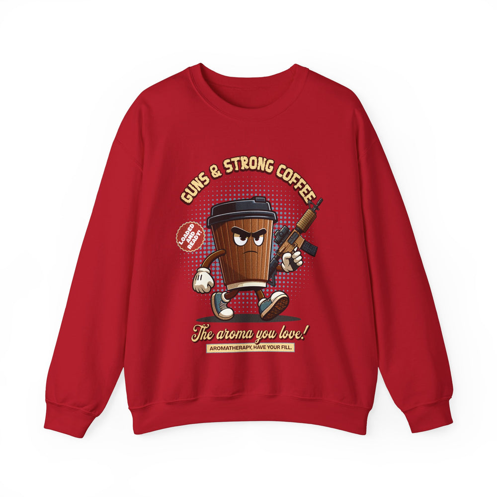 GUNS AND STRONG COFFEE SWEATSHIRT