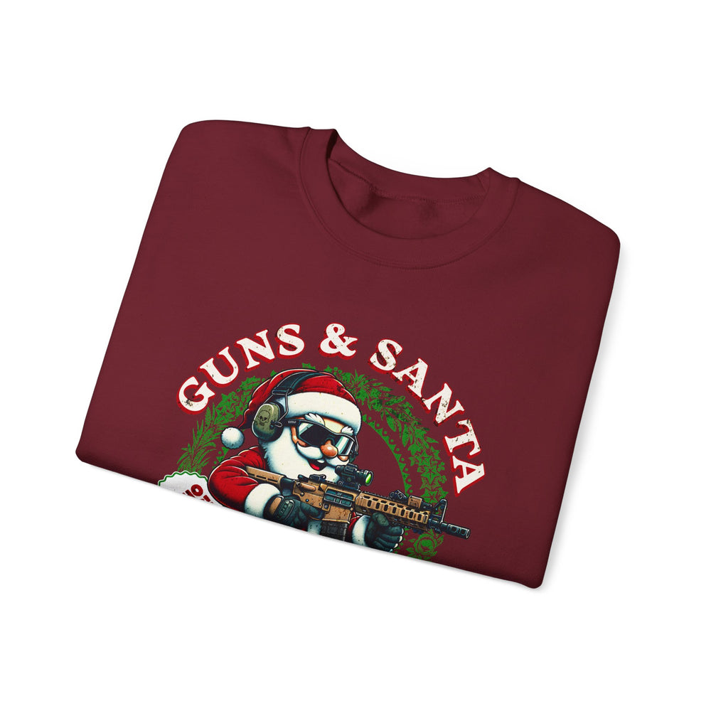 GUNS AND SANTA SWEATSHIRT