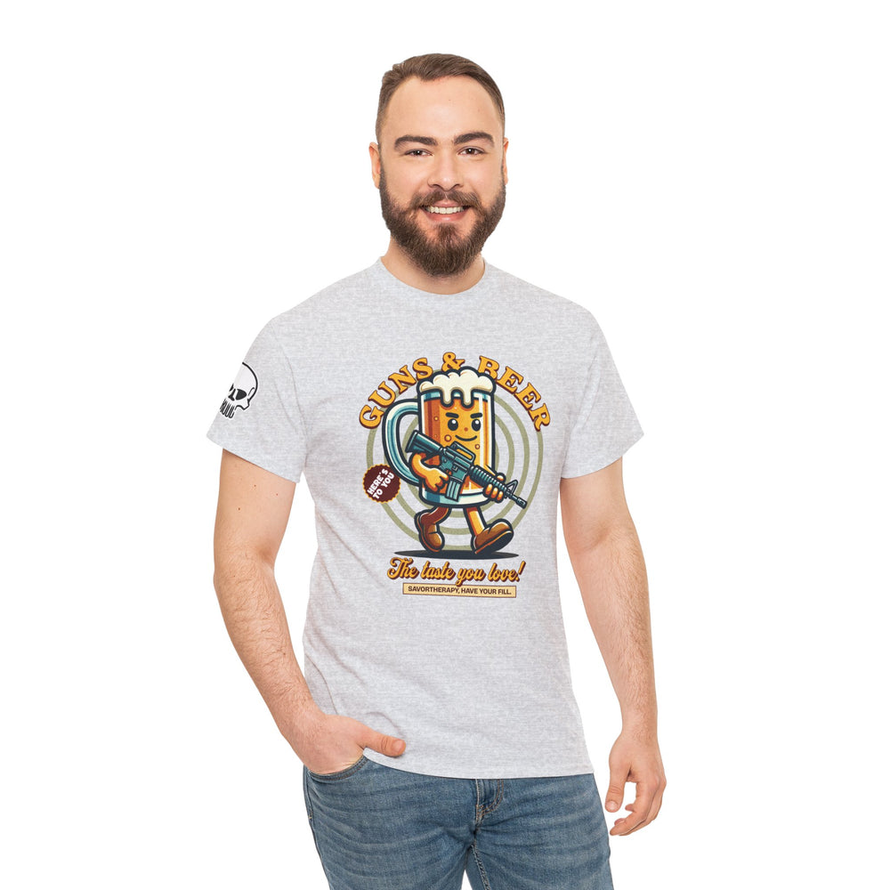 GUNS AND BEER VINTAGE T SHIRT