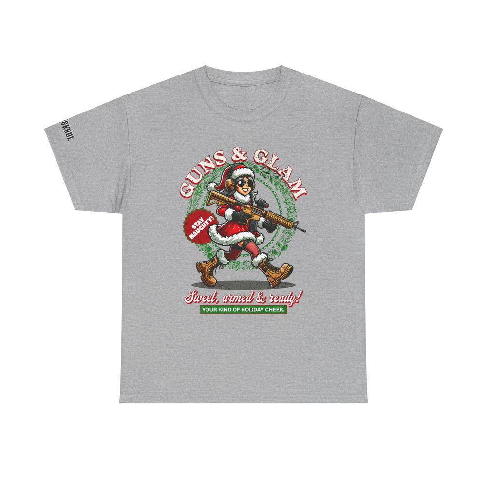 GUNS AND GLAM XMAS T SHIRT